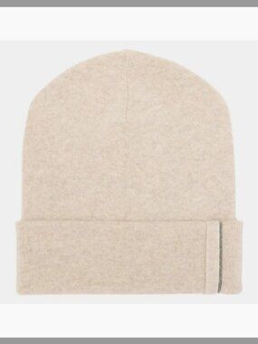 Brunello Cucinelli NWT Monili-Trim Cashmere Beanie Hat (ORIG $650) MEDIUM